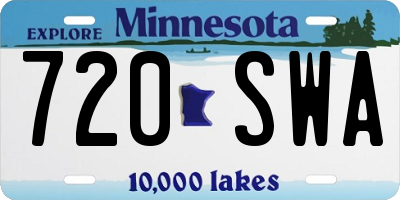 MN license plate 720SWA