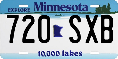 MN license plate 720SXB