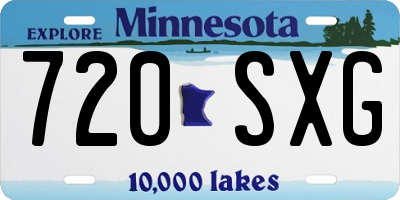 MN license plate 720SXG