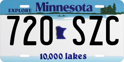 MN license plate 720SZC