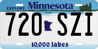 MN license plate 720SZI