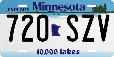 MN license plate 720SZV