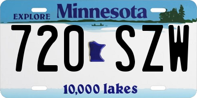 MN license plate 720SZW