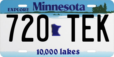 MN license plate 720TEK