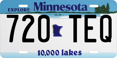 MN license plate 720TEQ
