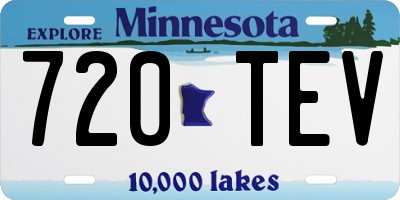 MN license plate 720TEV