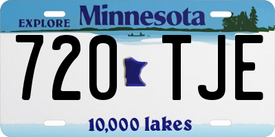 MN license plate 720TJE