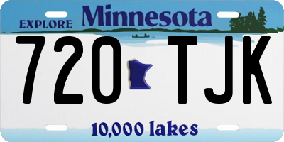 MN license plate 720TJK