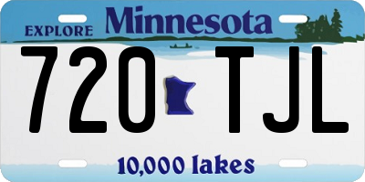 MN license plate 720TJL