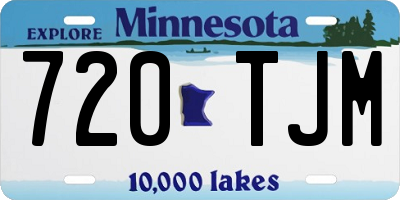 MN license plate 720TJM