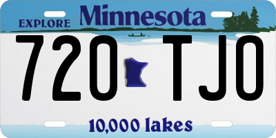MN license plate 720TJO