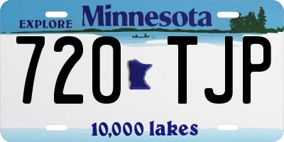 MN license plate 720TJP