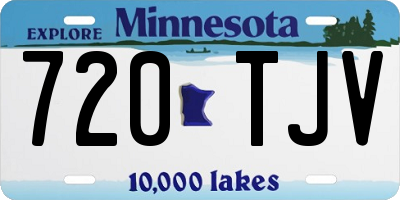 MN license plate 720TJV