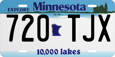 MN license plate 720TJX