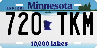 MN license plate 720TKM