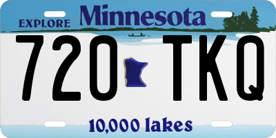 MN license plate 720TKQ