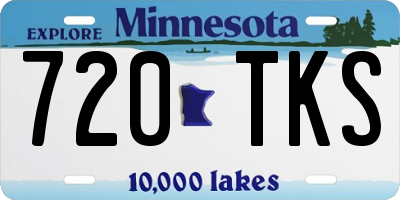 MN license plate 720TKS