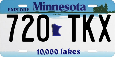 MN license plate 720TKX