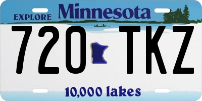 MN license plate 720TKZ