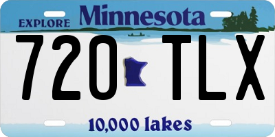 MN license plate 720TLX