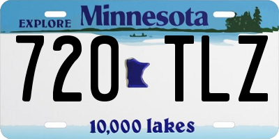 MN license plate 720TLZ