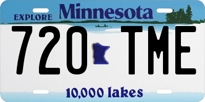 MN license plate 720TME