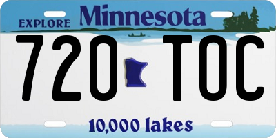 MN license plate 720TOC
