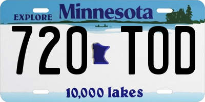 MN license plate 720TOD