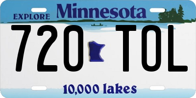 MN license plate 720TOL