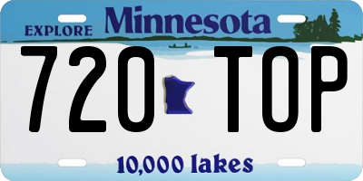MN license plate 720TOP