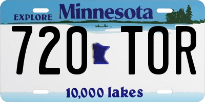 MN license plate 720TOR