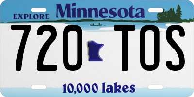 MN license plate 720TOS