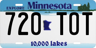 MN license plate 720TOT