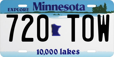 MN license plate 720TOW