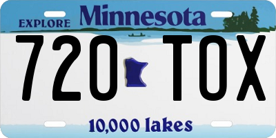 MN license plate 720TOX