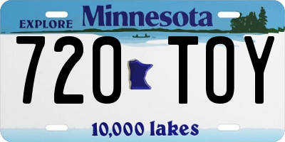 MN license plate 720TOY