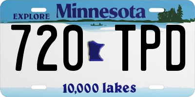 MN license plate 720TPD