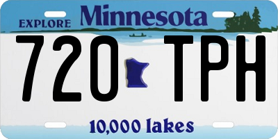 MN license plate 720TPH