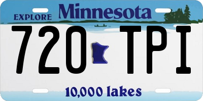 MN license plate 720TPI