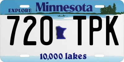 MN license plate 720TPK