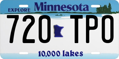 MN license plate 720TPO