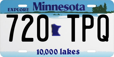 MN license plate 720TPQ