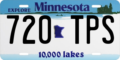 MN license plate 720TPS