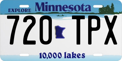 MN license plate 720TPX