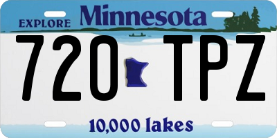 MN license plate 720TPZ