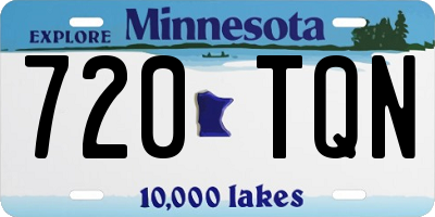 MN license plate 720TQN