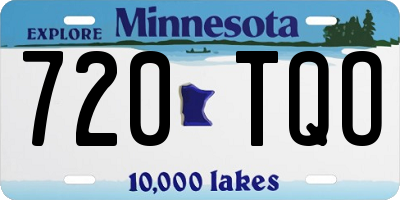 MN license plate 720TQO