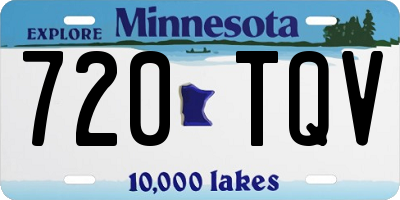 MN license plate 720TQV