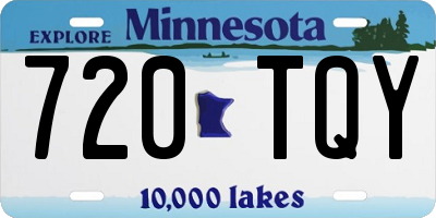MN license plate 720TQY