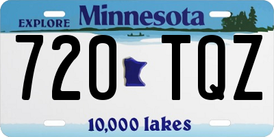 MN license plate 720TQZ